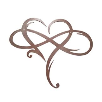 Infinity Heart Metal Wall Decor 15.7x13.7in, Champagne