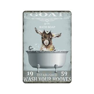 Goat Bath Soap Wash Your Hooves Retro Metal Tin Sign 8x12 Inch
