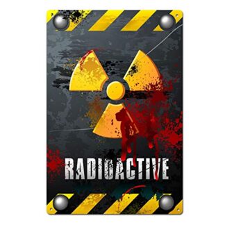 Bloody Radioactive Zombie Tin Sign Metal Sign Metal Decor Wall Sign 8x12 Inch