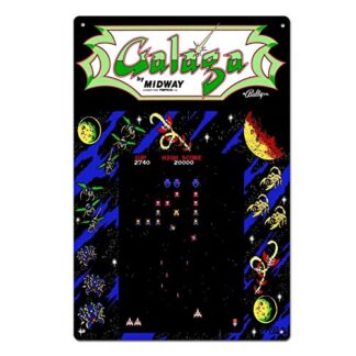 Vintage Arcade Games Galaga Tin Sign Metal Sign Metal Decor Wall Sign 8x12 Inch